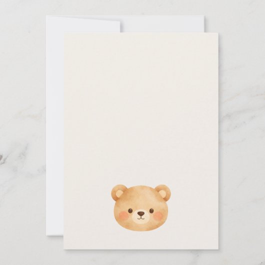 Onederful Bear First Birthday Party Invitation 招待状 (裏面)