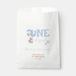 Onederful Bear Hot Air Balloon 1st Birthday Thanks フェイバーバッグ