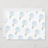 ONEderful Blue Balloon Boys 1st Birthday写真 招待状 (裏面)