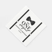 ONEderful Bow Tie第1誕生日パーティー スタンダードランチョンナプキン (角)