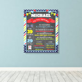 ONEderful Chalkboardポスター |最初の誕生日 キャンバスプリント (インサイチュ (ウッドフロア))