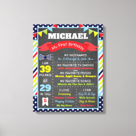 ONEderful Chalkboardポスター |最初の誕生日 キャンバスプリント