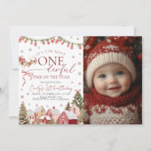 ONEderful Christmas Photo Invitation 招待状 (正面)