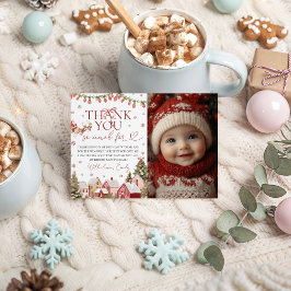 ONEderful Christmas Photo Thank You 招待状