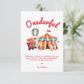 Onederful Circus 1st Birthdayありがとう カード (スタンド正面)