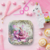 Onederful Fairy Enchanted Forest誕生日シール ペーパープレート (パーティー)