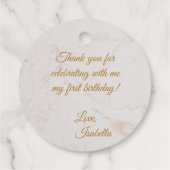 Onederful First誕生日フォトバラリースフローラ フェイバータグ (裏面)