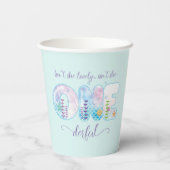 ONEderful Girls 1stバースデーかわいらしブルー 紙コップ (裏面)