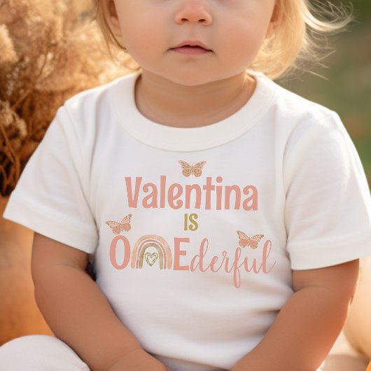 Onederful Girl's First Birthday Party Boho Equipme トドラーTシャツ