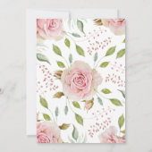 Onederful Girls Pink Balloon 1st Birthday 招待状 (裏面)