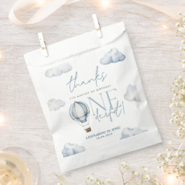 ONEderful Hot Air Balloon Boy 1st Birthday Blue フェイバーバッグ