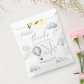 ONEderful Hot Air Balloon Boy 1st Birthday Blue フェイバーバッグ (封をした状態)