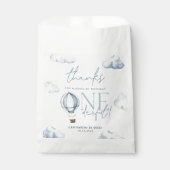 ONEderful Hot Air Balloon Boy 1st Birthday Blue フェイバーバッグ (正面)