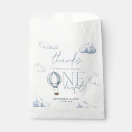 ONEderful Hot Air Balloon Boy 1st Birthday Blue フェイバーバッグ
