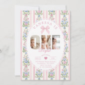 Onederful Love Shack 1st Birthday Photo collage 招待状 (正面)