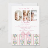 Onederful Love Shack 1st Birthday Photo collage 招待状 (正面)