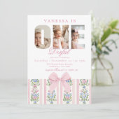 Onederful Love Shack 1st Birthday Photo collage 招待状 (スタンド正面)