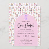 OneDerful Nutcracker 1st Birthday Photo 招待状 (正面/裏面)