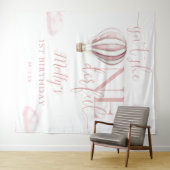 Onederful Pink Balloon 1st Birthday Photo Backdrop タペストリー (インサイチュ(横))