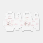 Onederful Pink Balloon Girl 1st Birthday フェイバーボックス (折り畳みなし)