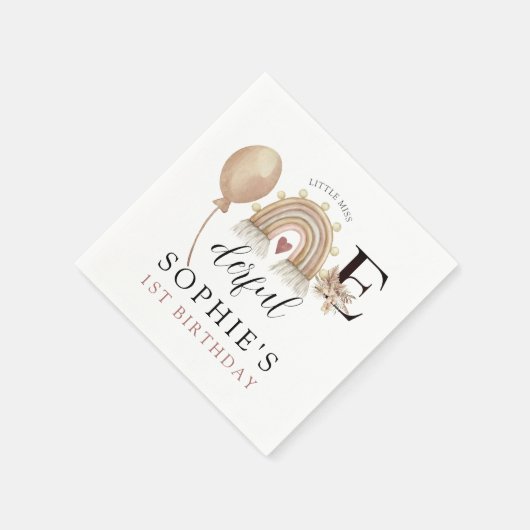 ONEderful Rainbow Girl's誕生日 スタンダードカクテルナプキン (角)