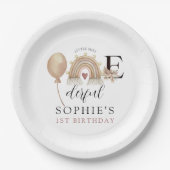 ONEderful Rainbow Girl's誕生日 ペーパープレート (正面)