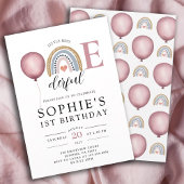 Onederful Rainbow Girl's 1st Birthday 招待状