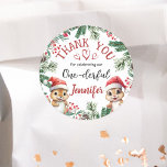 ONEderful Squirrel Christmas 1°誕生日ありがとう ラウンドシール<br><div class="desc">感謝と喜びを私たちの'OneDerful Squirrel Christmas 1st Birthday' Thank You Stickers.あなたの感謝に完璧な表現仕上げtouch。今すぐ買い物し、あなたの好みに甘さのtouch感謝していを追加!</div>