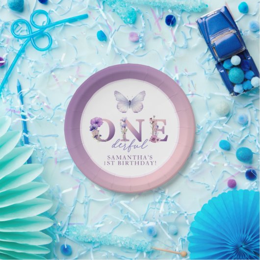 Onederful Wildflower 1st誕生日紙プレート ペーパープレート (パーティー)