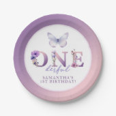 Onederful Wildflower 1st誕生日紙プレート ペーパープレート (正面)