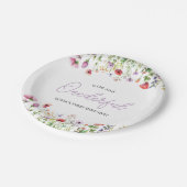 Onederful Wildflower First Birthday Paper Plate ペーパープレート (アングル)
