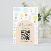 Onederful World Hot Air Balloon 1st Birthday エンクロージャーカード (スタンド正面)