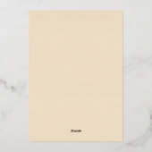 Onederful World Hot Air Balloon 1st Birthday 箔招待状 (裏面)