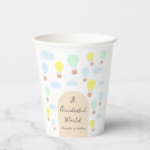 Onederful World Hot Air Balloon 1st Birthday 紙コップ (正面)