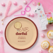 Onederful YAK Hot Air Balloon 1st Birthday ペーパープレート (パーティー)