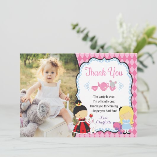 ONEderlandの誕生日のサンキューカードのアリス サンキューカード (スタンド正面)