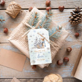 ONEderland 1th誕生日青冬かわいい鹿 ギフトタグ