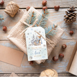 ONEderland 1th誕生日青冬かわいい鹿 ギフトタグ