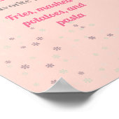 Onederland Girls 1st誕生日マイルストーンポスター ポスター (角)