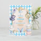 Onederland Tea Alice in Wonderland 1st Birthday 招待状 (スタンド正面)