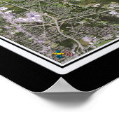 Oneida Lake New York Satelliteポスターマップ ポスター (角)