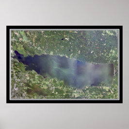 Oneida Lake New York Satelliteポスターマップ ポスター