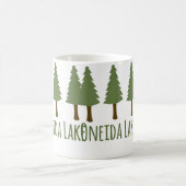 Oneida Lake Rustic Camping Pine Trees Woods Forest コーヒーマグカップ (中央)