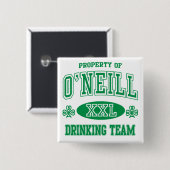 O'Neilのアイルランドの飲むチーム 缶バッジ (正面&裏面)
