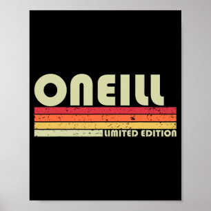 Oneillの苗字 楽しい レトロ ヴィンテージ 80年代 90年代 誕生日 ポスター