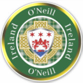 O'Neill Irish Shield/Celtic Cross Personalized シール (正面)