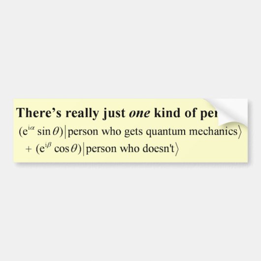 OneKindのバンパーステッカー バンパーステッカー (正面)