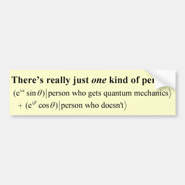 OneKindのバンパーステッカー バンパーステッカー (正面)