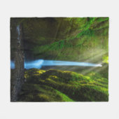 Oneontaの滝 フリースブランケット (正面(横))