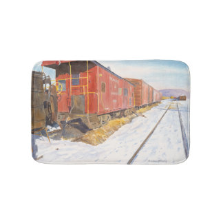 Oneontaの鉄道ヤードD&Hの車掌車 バスマット